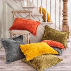 Graham & Green Sofa Cushions|Cushions<Square Stonewashed Velvet Cushions