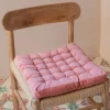 Graham & Green Seat Pads & Bed Rolls|Seat Pads & Bed Rolls<Square Vintage Pink Velvet Seat Pad