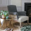 Graham & Green Armchairs<Stanley Deconstructed Velvet and Linen Armchair