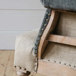 Graham & Green Armchairs<Stanley Deconstructed Velvet and Linen Armchair