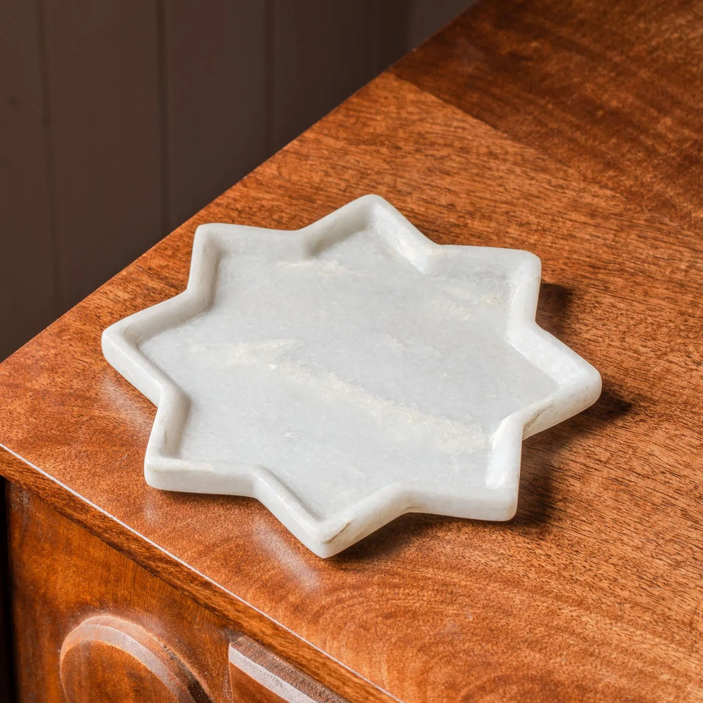 Graham & Green Jewellery Boxes & Trinket Trays<Star Marble Decorative Trinket Plate