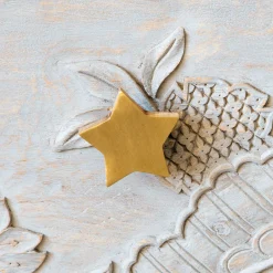 Graham & Green Knobs & Handles<Star Wooden and Brass Knob