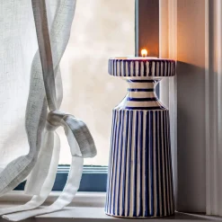 Graham & Green Candle Holders & Candles<Striped Candle Holder