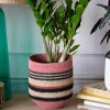 Graham & Green Vases & Plant Pots|Household Storage<Striped Pink and Black Basket