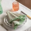 Graham & Green Table Cloths & Napkins|Table Cloths & Napkins<Sundae Green and Pink Frill Napkin