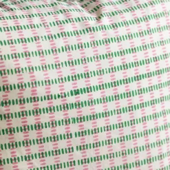 Graham & Green Sofa Cushions|Cushions<Sundae Green & Pink Frill Rectangular Cushion