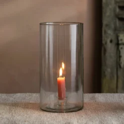 Graham & Green Candle Holders & Candles<Tall Clear Glass Candle Holder