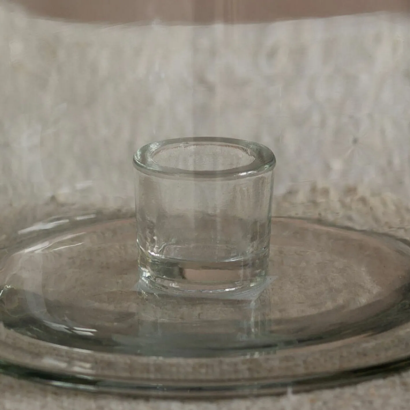 Graham & Green Candle Holders & Candles<Tall Clear Glass Candle Holder