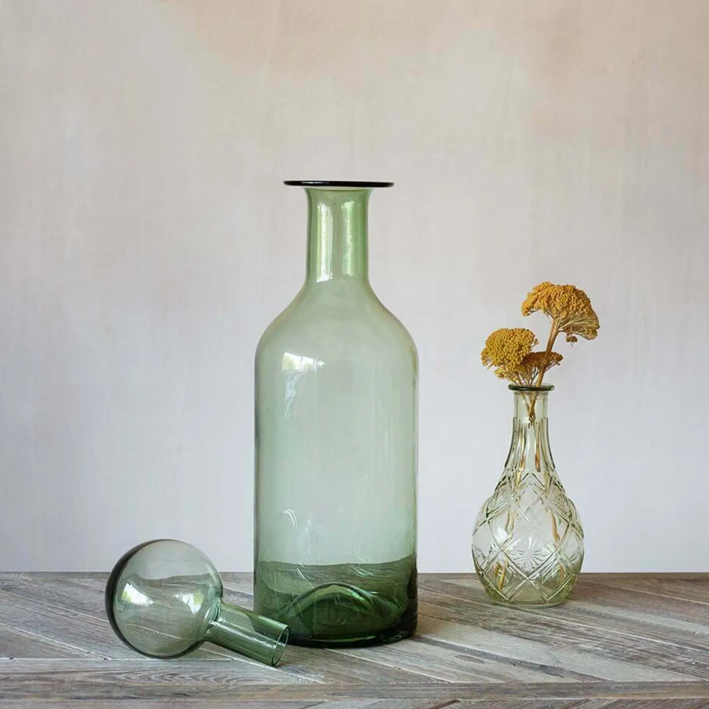 Graham & Green Decorative Accessories<Tall Green Glass Bottle