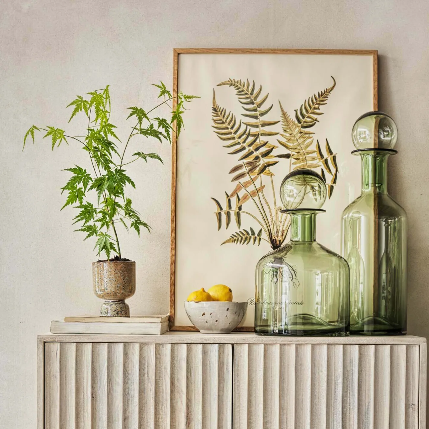 Graham & Green Decorative Accessories<Tall Green Glass Bottle