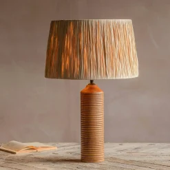 Graham & Green Table Lamps<Tall Leya Wooden Table Lamp