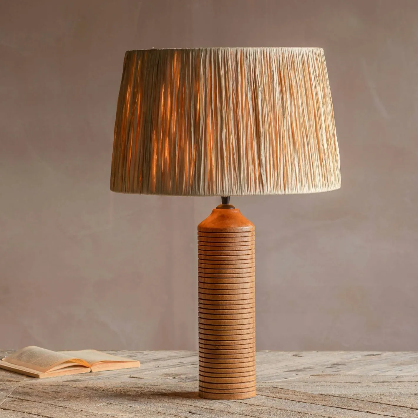 Graham & Green Table Lamps<Tall Leya Wooden Table Lamp