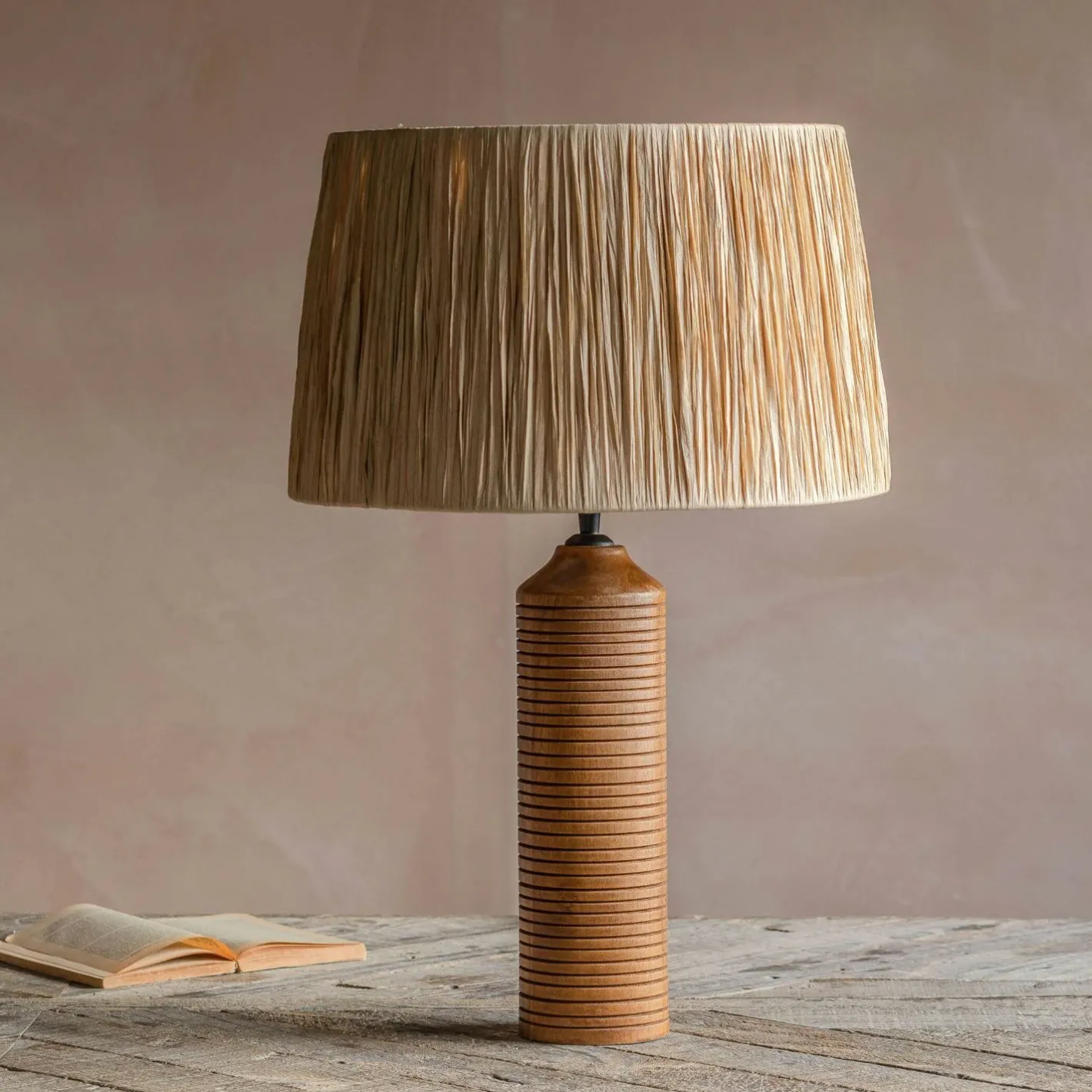 Graham & Green Table Lamps<Tall Leya Wooden Table Lamp