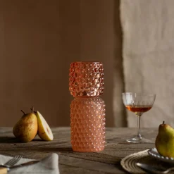 Graham & Green Candle Holders & Candles<Tall Pink Stacked Bubble Tealight Holder