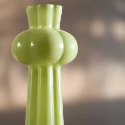Graham & Green Vases & Plant Pots<Tall Scalloped Mint Green Glass Vase