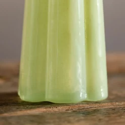Graham & Green Vases & Plant Pots<Tall Scalloped Mint Green Glass Vase