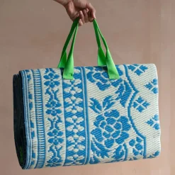 Graham & Green Outdoor Dining|Rugs & Runners<Tivoli Blue Recycled Picnic Blanket
