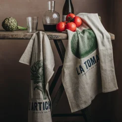 Graham & Green Kitchen Textiles<Tomate Linen Tea Towel
