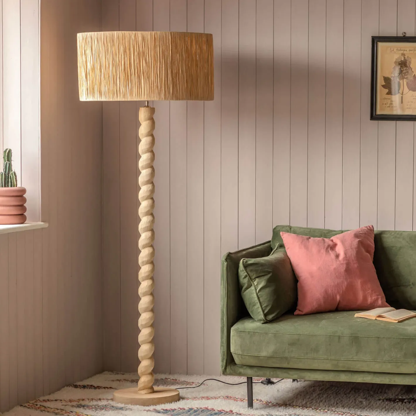 Graham & Green Floor Lamps<Tordu Wooden Floor Lamp