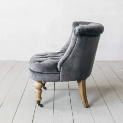 Graham & Green Armchairs|Cocktail Chairs<Trianon Grey Velvet Chair