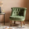 Graham & Green Cocktail Chairs<Trianon Moss Green Velvet Cocktail Chair