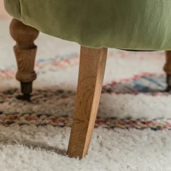 Graham & Green Cocktail Chairs<Trianon Moss Green Velvet Cocktail Chair
