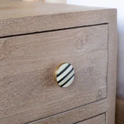 Graham & Green Knobs & Handles<Triple Stripe Resin and Bone Knob
