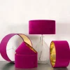Graham & Green Lamp Shades<Tulip Pink Velvet Lamp Shades