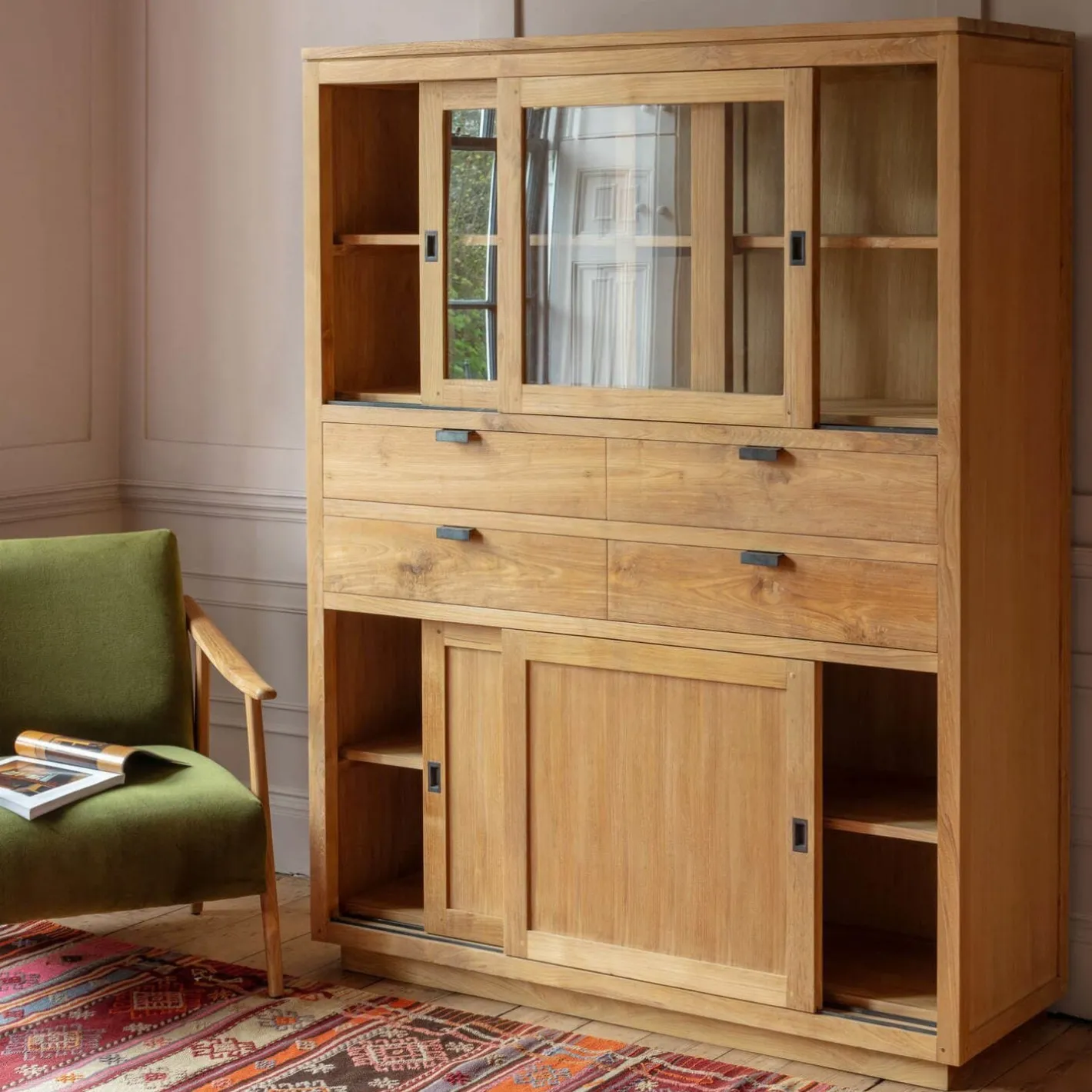 Graham & Green Cabinets & Cupboards<Valence Teak Cabinet