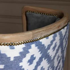 Graham & Green Armchairs<Valentin Blue Ikat Armchair
