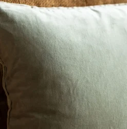 Graham & Green Sofa Cushions|Cushions<Velvet Square Cushions with Linen Trim