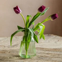Graham & Green Vases & Plant Pots<Vintage Green Ribbed Posy Vase