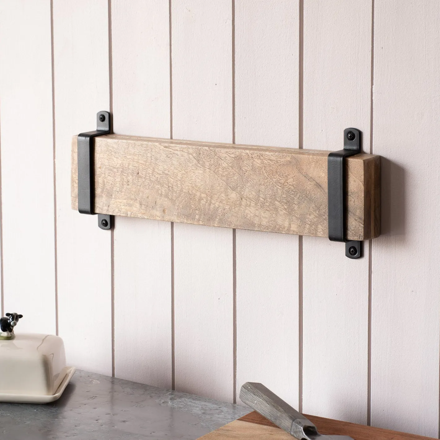 Graham & Green Kitchen Accessories<Vintage Mango Wood Knife Rack