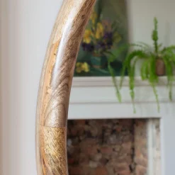 Graham & Green Round Mirrors|Wall Mirrors<Walter Natural Wood Large Round Mirror