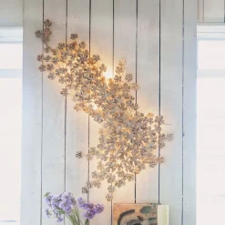 Graham & Green Wall Lights & Sconces<White and Gold Leaves Wall Light