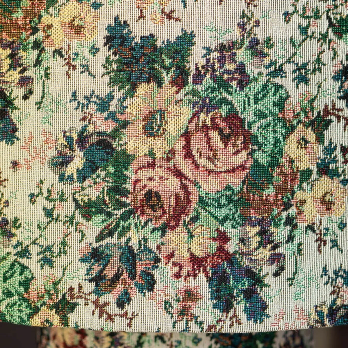 Graham & Green Table Lamps<White Floral Tapestry Table Lamp