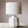 Graham & Green Table Lamps<White Hex Lamp with Shade