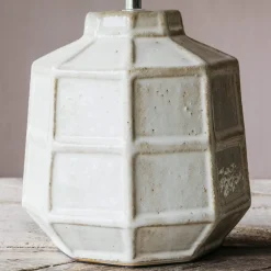 Graham & Green Table Lamps<White Hex Lamp with Shade