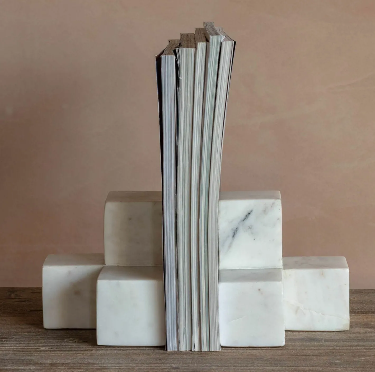 Graham & Green Bookends & Paperweights<White Marble Bookends
