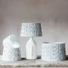 Graham & Green Lamp Shades<White Pleated Ikat Lamp Shades