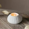 Graham & Green Candle Holders & Candles<White Urchin Candle Holder