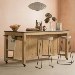 Graham & Green Kitchen Islands|Kitchen Islands And Larders<Whitewashed Hudson Kitchen Breakfast Bar