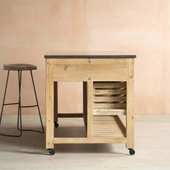 Graham & Green Kitchen Islands|Kitchen Islands And Larders<Whitewashed Hudson Kitchen Breakfast Bar