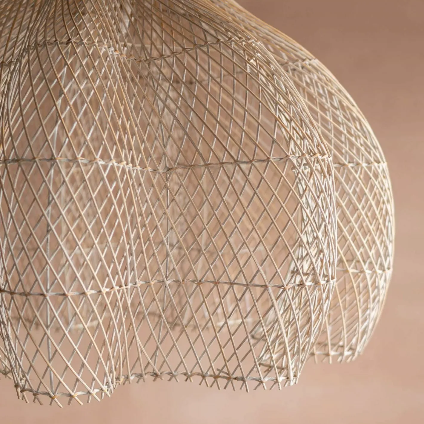 Graham & Green Ceiling Lights & Chandeliers<Whitewashed Rattan Ceiling Shade