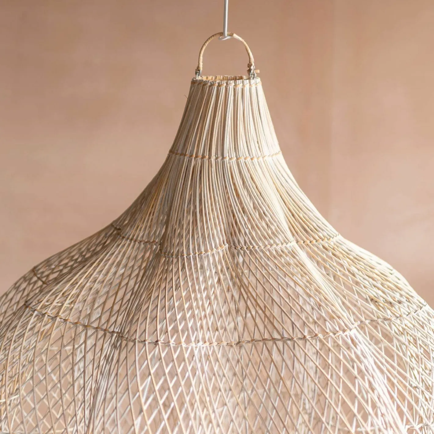 Graham & Green Ceiling Lights & Chandeliers<Whitewashed Rattan Ceiling Shade