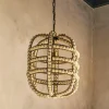 Graham & Green Ceiling Lights & Chandeliers<Wooden Bead Pendant