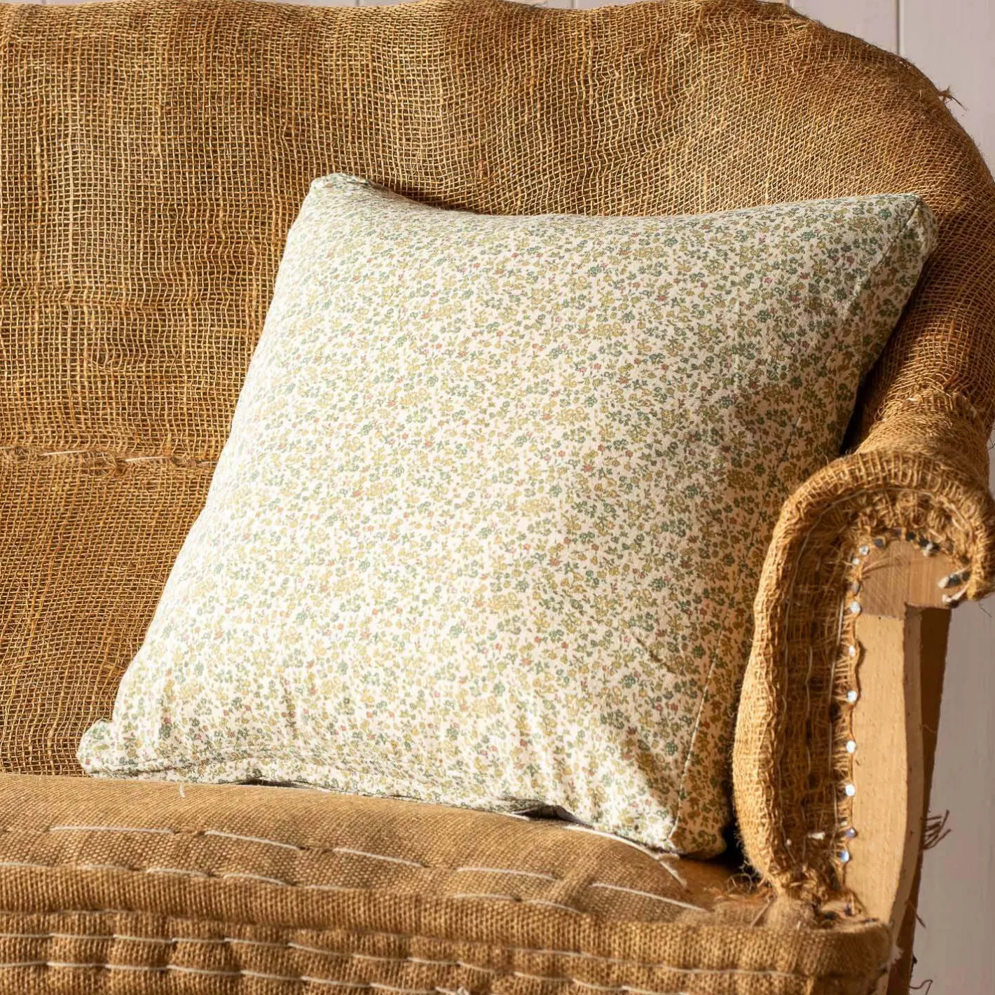 Graham & Green Sofa Cushions|Cushions<Yellow and Green Floral Square Cushion