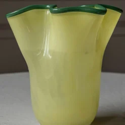 Graham & Green Vases & Plant Pots<Yellow and Green Ruffle Vase - Medium