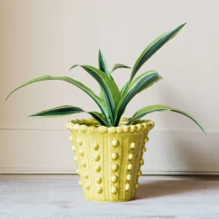 Graham & Green Vases & Plant Pots<Yellow Bobble Plant Pot