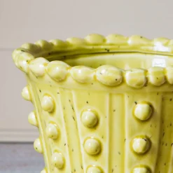 Graham & Green Vases & Plant Pots<Yellow Bobble Plant Pot